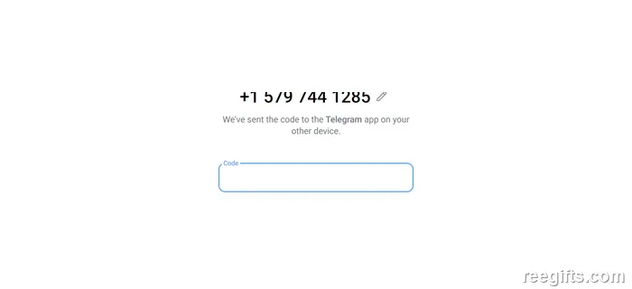 Telegram 网页版的验证码输入框