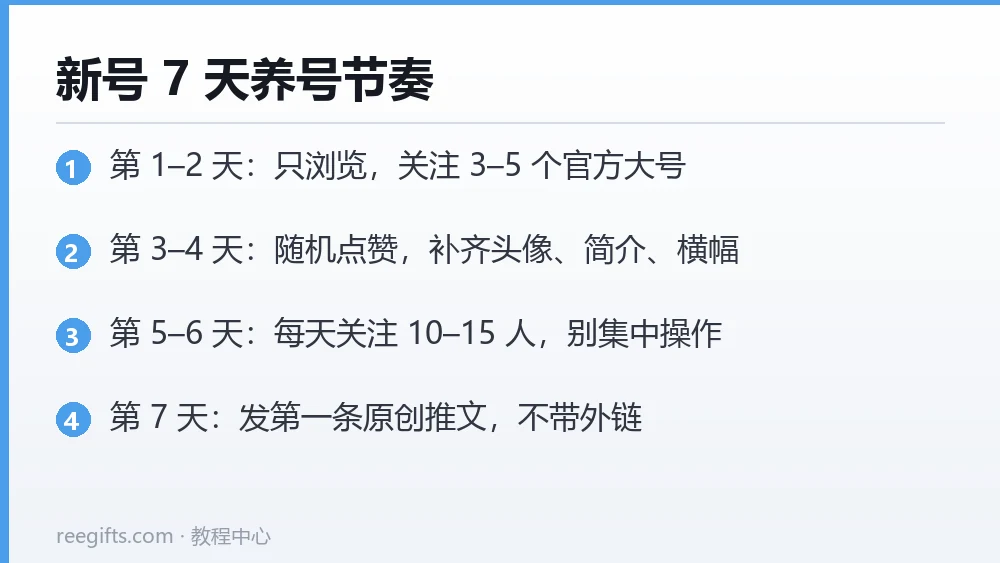 Twitter 新号 7 天养号节奏表