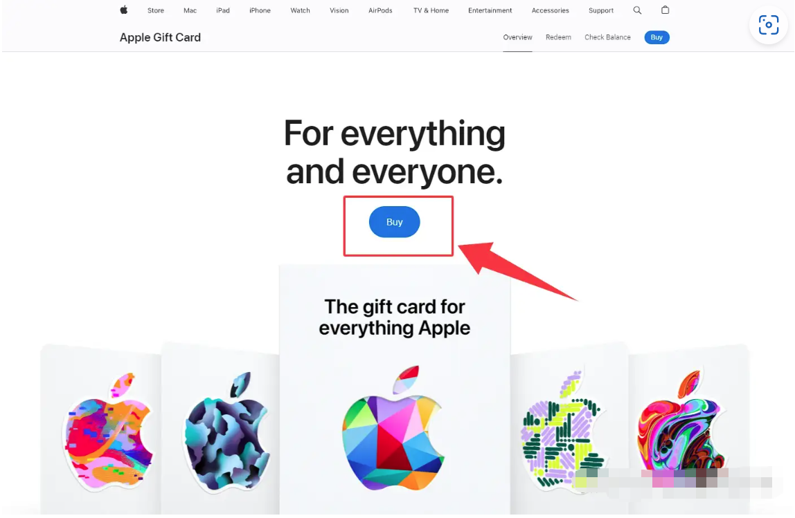 Apple官网美区礼品卡购买页面